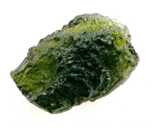 チェコ産のモルダバイトの原石（ケース・鑑別書付き）